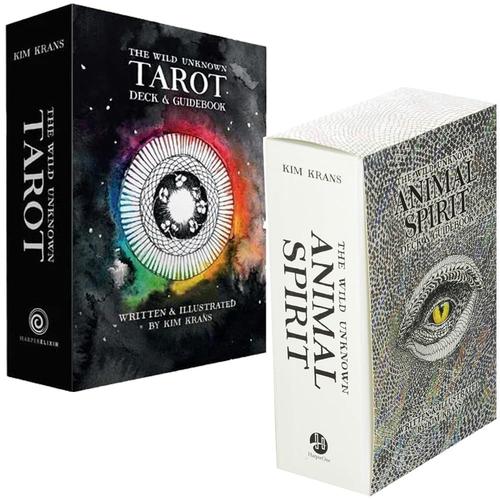 The Wild Unknown Animal Spirit & Tarot Deck And Guidebook By Kim Krans Collection 2 Books Set