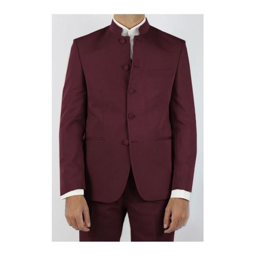 Veste Col Mao Bordeaux Homme