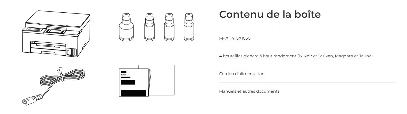 Canon MAXIFY GX1050 - imprimante multifonctions - couleur image 2 | Rakuten