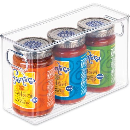 Idesign Cabinet/Kitchen Binz Boîte De Rangement, Moyen Bac Pour Réfrigérateur En Plastique, Grande Boîte, Transparent, Clear Set Of 1[Kit6511432]