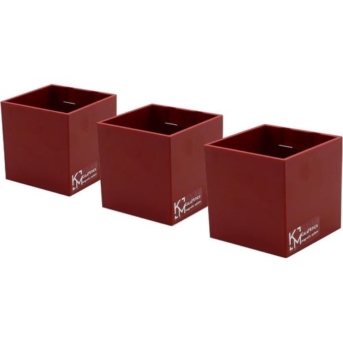 Lot De 3 Cubes Magnétiques De 6,5 Cm - Rouge - Boîtes De Rangement Ou Cache-Pots Magnétiques Avec Aimant Puissant Pour Tableaux Magnétiques Muraux[KIT6511210]
