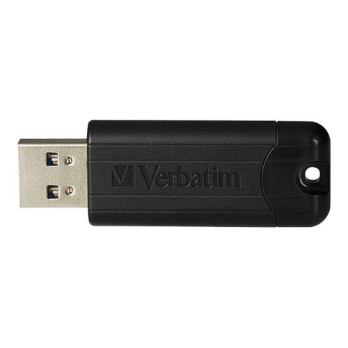 Verbatim PinStripe - Clé USB - 256 Go - USB 3.2 Gen 1 - noir