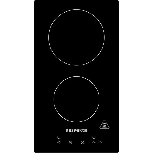 Plaque De Cuisson Vitrocéramique Domino Autonome Sans Cadre / 2 Plaques Avec Prise / 9 Niveaux De Puissance / Contrôle Tactile / Sécurité Enfants / Minuterie / 30 Cm / Noir / Km913[KIT6512583]