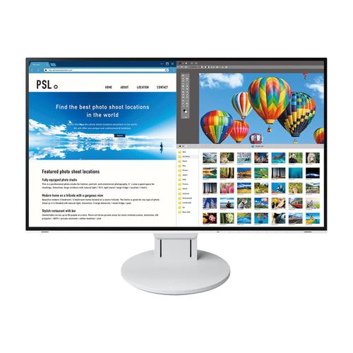 EIZO FlexScan EV2785-WT - Écran LED - 27" - 3840 x 2160 4K @ 60 Hz - IPS - 350 cd/m² - 1300:1 - 5 ms - HDMI, DisplayPort, USB-C - haut-parleurs - blanc