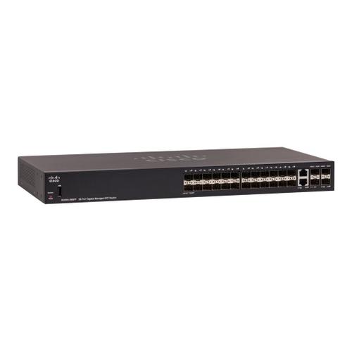 Cisco Small Business SG350-28SFP - Commutateur - C3 - Géré - 24 x SFP + 2 x combo Gigabit Ethernet / SFP Gigabit - Montable sur rack