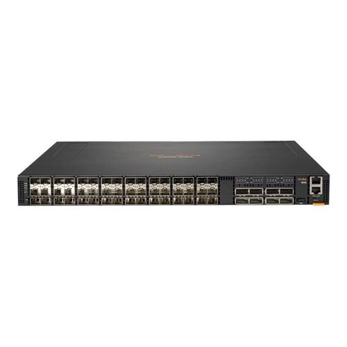 HPE Aruba 8325-48Y8C - Commutateur - C3 - Géré - 48 x 10/25 Gigabit SFP+ / SFP28 + 8 x 40/100 Gigabit QSFP+ / QSFP28 - flux d'air de l'arrière vers l'avant - Montable sur rack - Conformité TAA