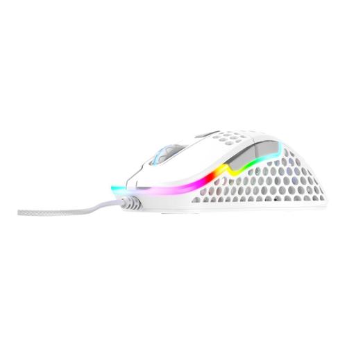 Xtrfy M4 RGB - Souris - pour droitiers - optique - filaire - USB - blanc