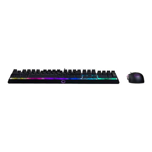 Cooler Master MS Series MS110 - Ensemble clavier et souris - backlit - USB - US - commutateur : Mem-chanical - noir