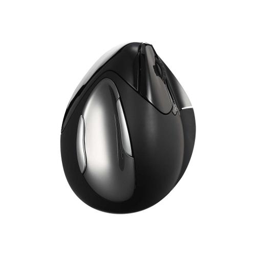 Bakker Elkhuizen Evoluent Vertical Mouse 4 - Souris verticale - ergonomique - pour droitiers - 6 boutons - sans fil - Bluetooth - noir
