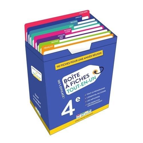 Boîte À Fiches Tout-En-Un 4e - 110 Fiches Pour Une Année Réussie