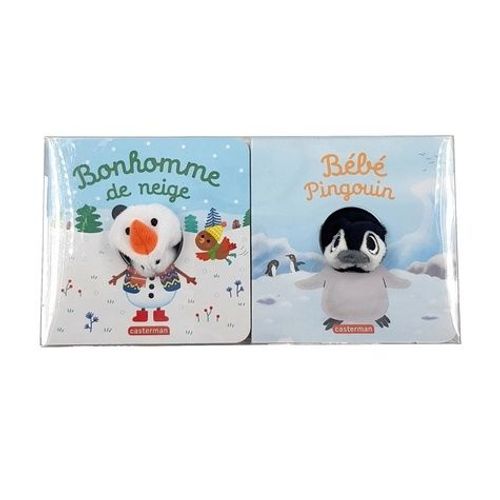 Pack 2 Volumes Mes Livres Marionnettes : Les Bêbêtes - Bébé Pingouin - Bonhomme De Neige
