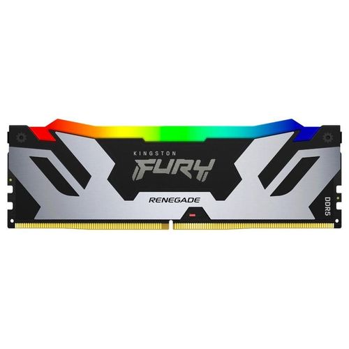 Kingston FURY Renegade RGB - DDR5 - module - 24 Go - DIMM 288 broches - 8000 MT/s / PC5-64000 - CL38 - 1.4 V - mémoire sans tampon - on-die ECC - noir, argent