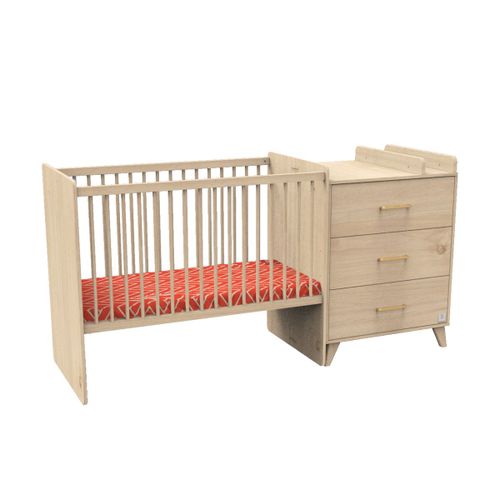 Lit Combiné 120x60 Évolutif En 90x190 Arty Avec Matelas