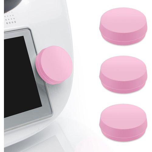Lot De 3 Coques De Protection En Silicone Compatibles Avec L'interrupteur Thermomix Tm6 - Anti-Poussière - Accessoire Pour Robot De Cuisine Tm6 - Protection Et Décoration - Rose[Kit6507321]