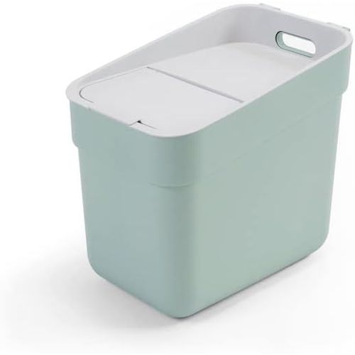 Poubelle De Tri 20L ""Ready To Collect"" - Idéal Sous Evier - Avec Support Mural Pour Mur Ou Porte - Cuisine, Salle De Bain, Buanderie - 100% Recyclé -Vert[KIT6507472]