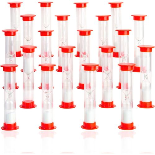 Sablier 1 Minute En Lot De 20 ¿Marque Francaise¿ Éducation Classe Enfants/Fluence Lecture/Cuisine/Brossage Des Dents Pack De 20 Petit Sablier 1 Min - Mini Timer Minuteur Enfant 60 [Kit6507633]