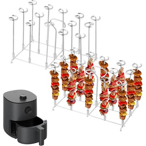 Support À Brochettes Pour Friteuse À Air, Grille Pour Air Fryer, Grille De Cuisson Pour Friteuse À Air, Accessoires De Friteuse À Air Chaud Compatible Avec Ninja Foodi[KIT6507799]
