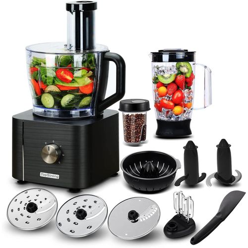 Robot Cuisine Multifonction,1100w Robot Multifonction,11 En 1 Robot Culinaire Inclus Hachoir, Crochet Pétrisseur,Mixeur, Presse-Agrumes Et Moulin À Café, 3,2l Bol Et 1,5l Blender[Kit6506143]