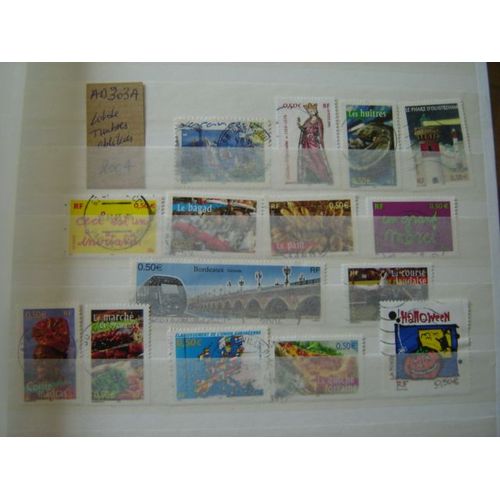 Ad 303 A // Lot De Timbres Oblitérés France 2004