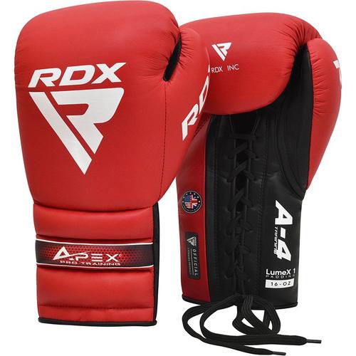 Rdx Apex Rouge 14oz Gants D'entraînement/Sparring À Lacets Hommes Et Femmes Poinçonnage Muay Thai Kickboxing - Rdx - Bgm-Pta4r-14oz