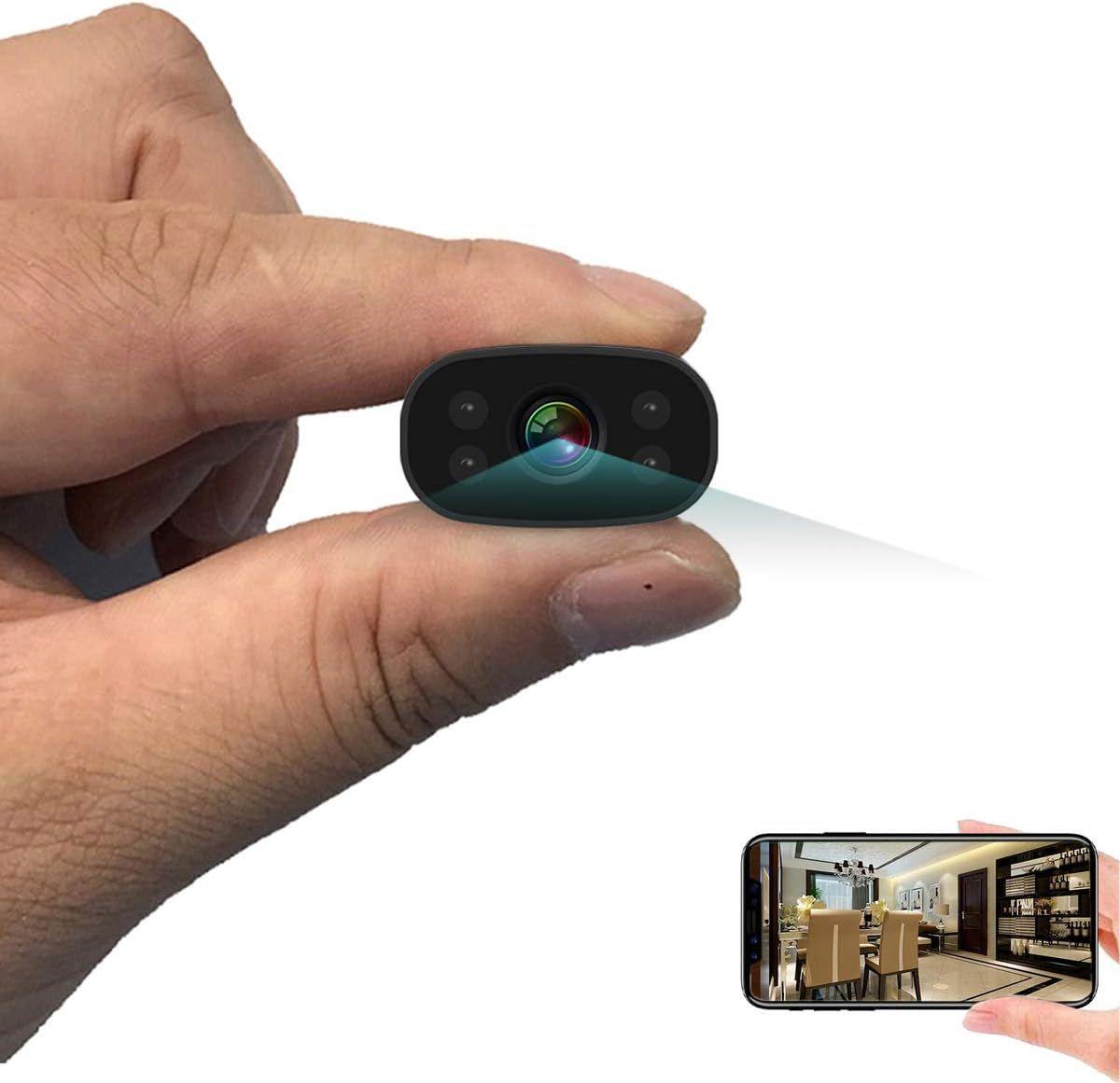 Caméras Espion 1080P HD Mini Caméra cachée WiFi Caméra de Surveillance sans  Fil avec Infrarouge de Vision Nocturne