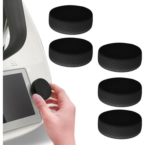 Lot De 5 Coques De Protection En Silicone Pour Interrupteur Thermomix Tm6,Accessoire Pour Robot De Cuisine Vorwerk Tm6,Étanche À La Poussière,Protection Et Décoration (Noir)[Kit6504853]