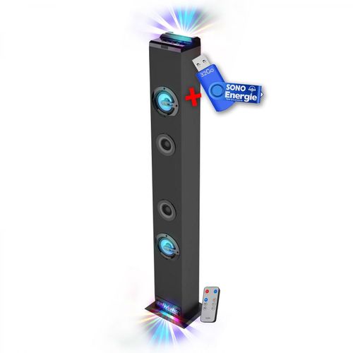 Tour de son INOVALLEY HP58BTH - Lumière LED Multi-rayons, Bluetooth, Radio FM, AUX - 4x 15W, +clé USB 32Go