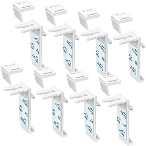 Lot De 8 Supports De Serrage Pour Store Enrouleur Double Sans Perçage - Accessoires De Rechange Pour Pvc, Fenêtres En Bois, Battants De Porte[KIT6504620]