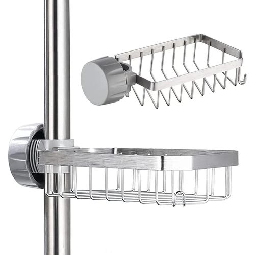 Porte Savon Pour Etagere Douche - Inox Support Shampoing Douche Sans Perçage Pour Tringle 20-32Mm[KIT6501508]
