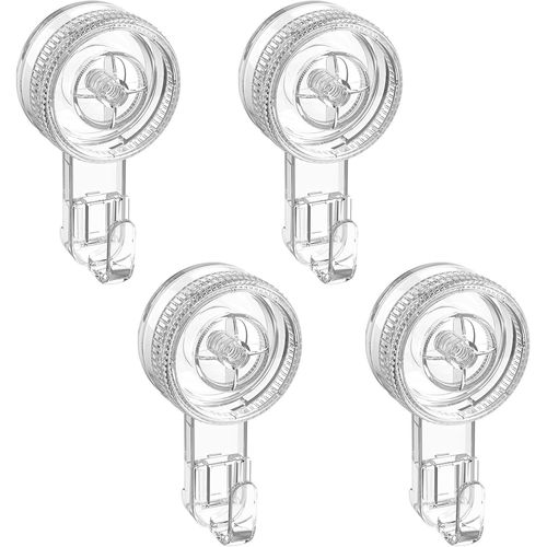 Lot De 4 Crochet Ventouse Mural Transparent, Crochet Mural Puissant 5Kg Plastique, Patère Porte Serviette Salle De Bain Attache Crochet Manteau Couronne Ustensile Ventouse Douche C[KIT6501730]