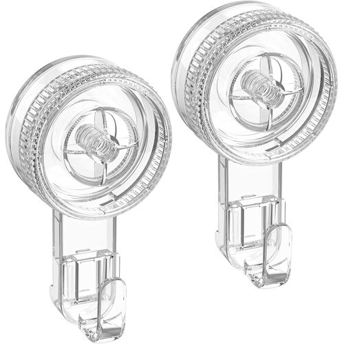 Lot De 2 Crochet Ventouse Mural Transparent, Crochet Mural Puissant 5Kg Plastique, Patère Porte Serviette Salle De Bain Attache Crochet Manteau Couronne Ustensile Ventouse Douche C[KIT6501728]