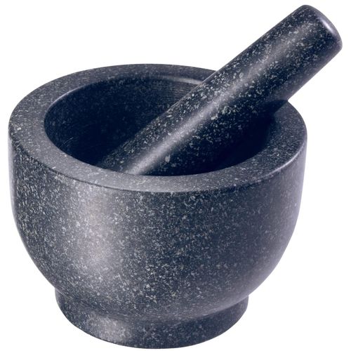 Mortier & Pilon - Grand Kit En Granit Solide - Mortiers Cuisine Profonds De 7Cm Avec Intérieur Rugueux Et Extérieur Poli - Pilons À Épices Extra Longs[KIT6503755]