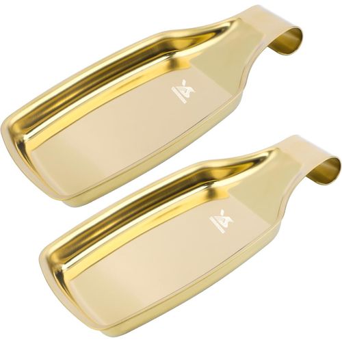 Lot De 2 Repose-Cuillères En Acier Inoxydable Pour Cuisinière Doré[Kit6501510]