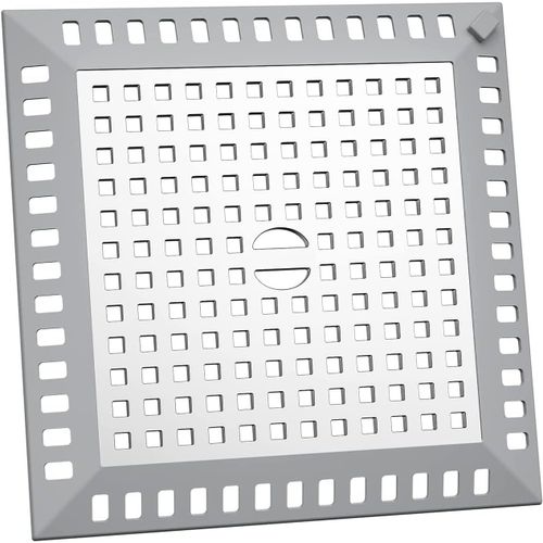 Attrape Cheveux Douche 12,5 X 12,5 Cm Filtre Evier Cuisine De Carré En Acier Inoxydable Argenté Grille Evier Anti-Obstruction Pour Douche De Salle De Bain, Pour Salle De Bain Et Cu[KIT6501744]