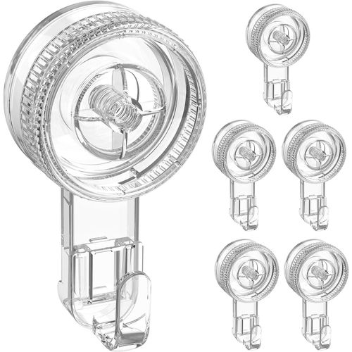 Lot De 6 Crochet Ventouse Mural Transparent, Crochet Mural Puissant 5Kg Plastique, Patère Porte Serviette Salle De Bain Attache Crochet Manteau Couronne Ustensile Ventouse Douche C[KIT6501729]