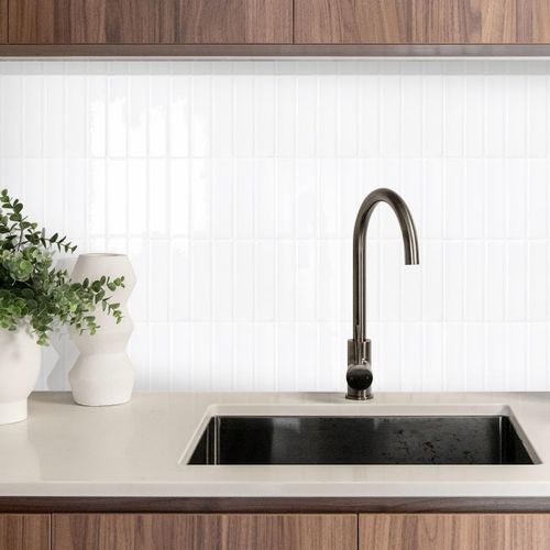 Crédence Adhésive Pour Cuisine Blanc, 10 Pièces Carrelage Adhesif Mural Salle De Bain, 3D Métro Autocollant Carrelage Adhesif, 30,5X30,5Cm[KIT6501950]
