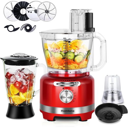 1000W Robot De Cuisine Polyvalent, 10 En 1 Robot Culinaire, Blender, Broyeur, Coupeur, Râpeur, Batteur, Presse-Agrumes, Hachoir À Viande, Capacité De 3L, 6 Fonctions Prédéfinies, R[KIT6503078]