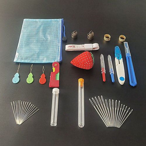 47 Pices Set De Couture D  Coudre Protge-Doigts Assorties Aiguilles  Coudre  La Main Couture Ripper Fil Enfile-Aiguille Sac De Rangeme Bony2058