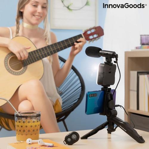 KIT VLOGGING AVEC LUMIÈRE, MICRO Y TÉLÉCOMMANDE PLODNI INNOVAGOODS 6 PIÈCES