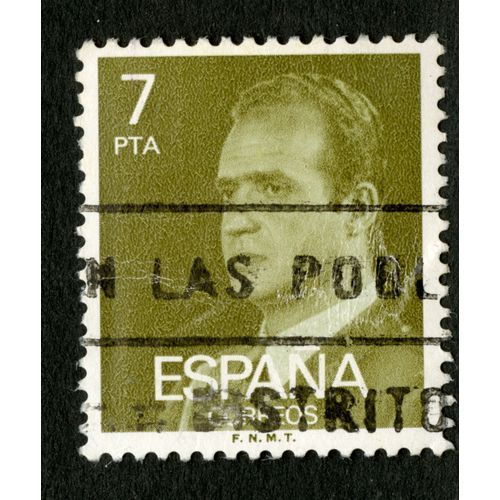 Timbre Oblitéré Espana, Correos, 7 Pta