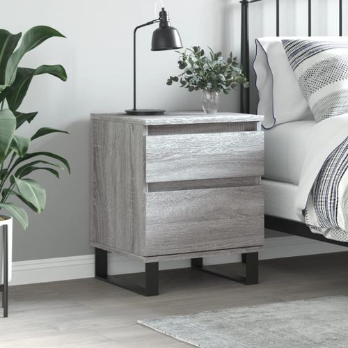 Vidaxl Table De Chevet Sonoma Gris 40x35x50 Cm Bois D¡¯Ingénierie