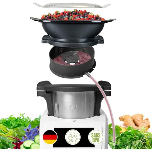Nouveau : Extracteur Jus À Vapeur Monsieur Cuisine Connect Accessoires - 99 Minutes D'Extraction De Jus Sans Vider Le Bol - Made In Germany[KIT6500730]