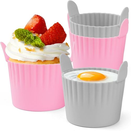 Moule Silicone Air Fryer, 4pièces Plat Pour Air Fryer Sans Bpa, Large Moules À Cupcakes Et Muffins, Antiadhésif Cuit Oeuf Micro Onde Pour Accessoire Airfryer[Kit6503125]