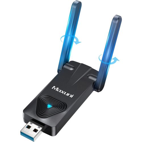 KGABERY-Adaptateur Wifi Usb,Clé Wifi Usb 3.0 2,4 Ghz/5,8 Ghz Double Bande Avec Antennes 5 Dbi Pour Pc/Ordinateur De Bureau/Ordinateur Portable,Compatible Avec Windows 11/10/8/7/Vista/Xp/Mac Os/Linux