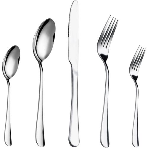 Kgabery-Couverts De Table 12 Personnes,Ensemble De Couverts 60 Pièces En Acier Inoxydable Avec Cuillère,Couteau,Fourchette,Poli Miroir&design Moderne