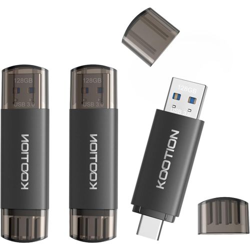 KGABERY-Clé Usb Type C 128 Go 3 Pièces