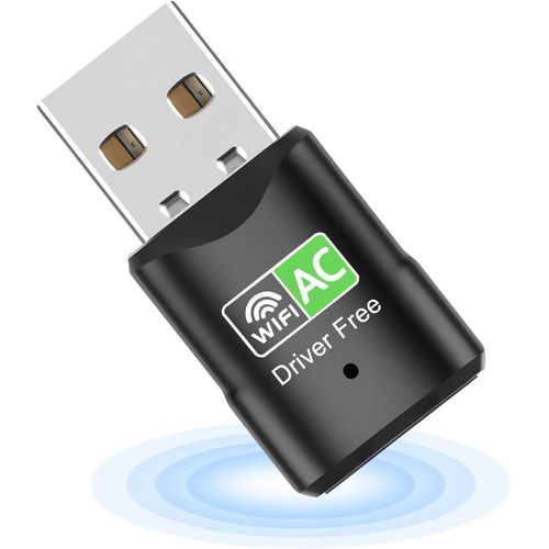 KGABERY-Clé Usb Wifi,Mini Clé Wifi Pour Pc,Adaptateurs Usb Wifi 650Mbps 5Ghz+2,4Ghz Usb 2.0 Double Bande,Cle Wifi Usb Pour Portable Pc/Desktop/Laptop Windows 11/10/8/8.1/7/Xp