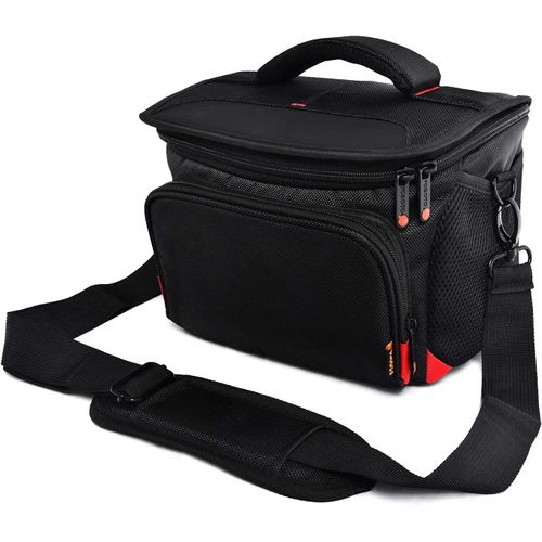 KGABERY-Sac Pour Appareil Photo Reflex-Grand Sac À Bandoulière Avec Housse De Pluie-Compatible Avec Nikon D3500 D5600 D7500,Canon Eos 6D 4000D 2000D,Sony Alpha A7Riii,Noir