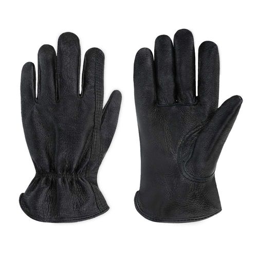 Kgabery-Gants De Travail En Cuir Pour Conducteur/Moto/Chasse/Équitation/Travail Dans La Cour Coupe Pour Homme Gants De Travail En Cuir Noir