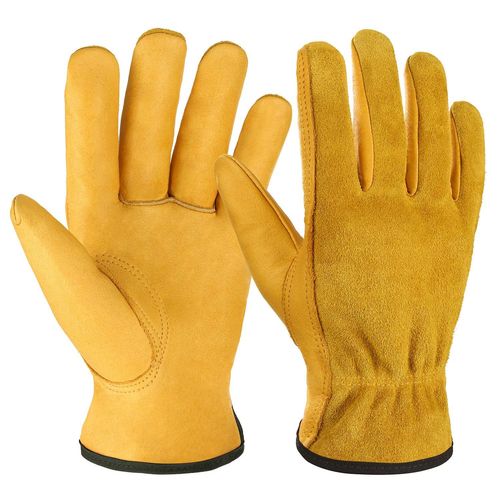 KGABERY-Gants De Travail En Cuir,Avec Poignet,Résistant À La Crevaison,Résistant À La Déchirure,Résistant Au Choc,Les Travaux Fermiers,Les Entrepôts,Les Constructions,La Moto,Pour Homme Et Femme